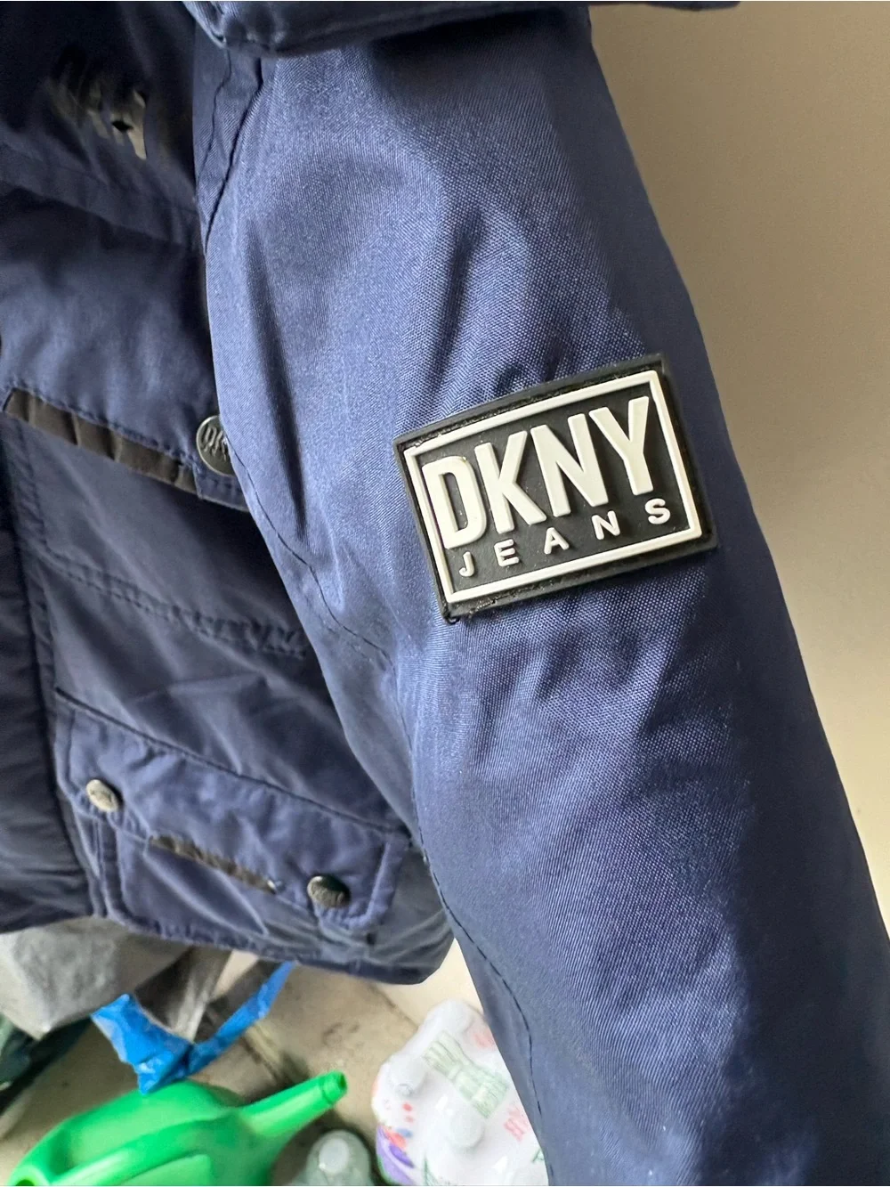 Dkny Navy Blue Kids Puffer Hooded Coat Boys Size 3T